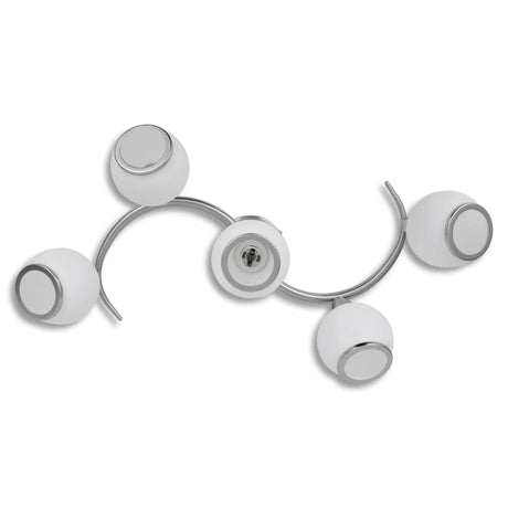 VIDAXL -Deckenlampe mit Glaskappen + Wellenschiene