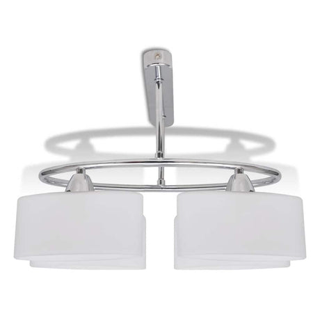 VIDAXL -Deckenlampe mit Ellipseglaskappen (4 x E14)