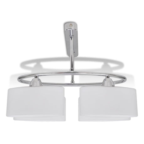 VIDAXL -Deckenlampe mit Ellipseglaskappen (4 x E14)