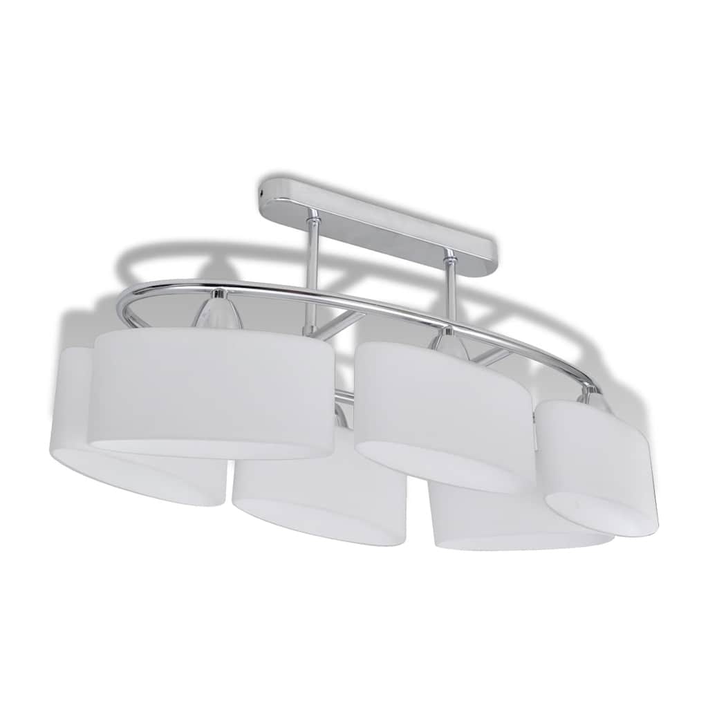 VIDAXL -Deckenlampe mit Ellipseglashauben 6xe14