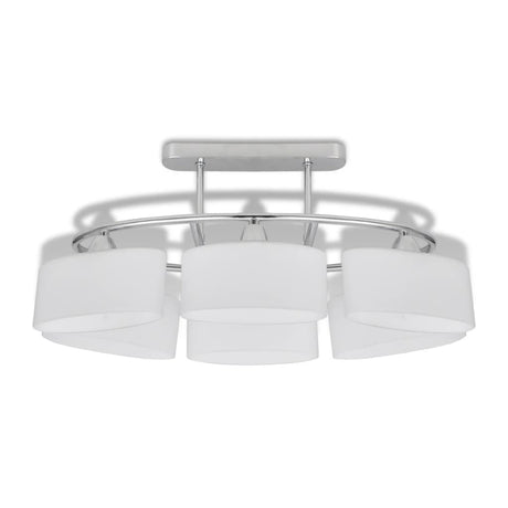 VIDAXL -Deckenlampe mit Ellipseglashauben 6xe14