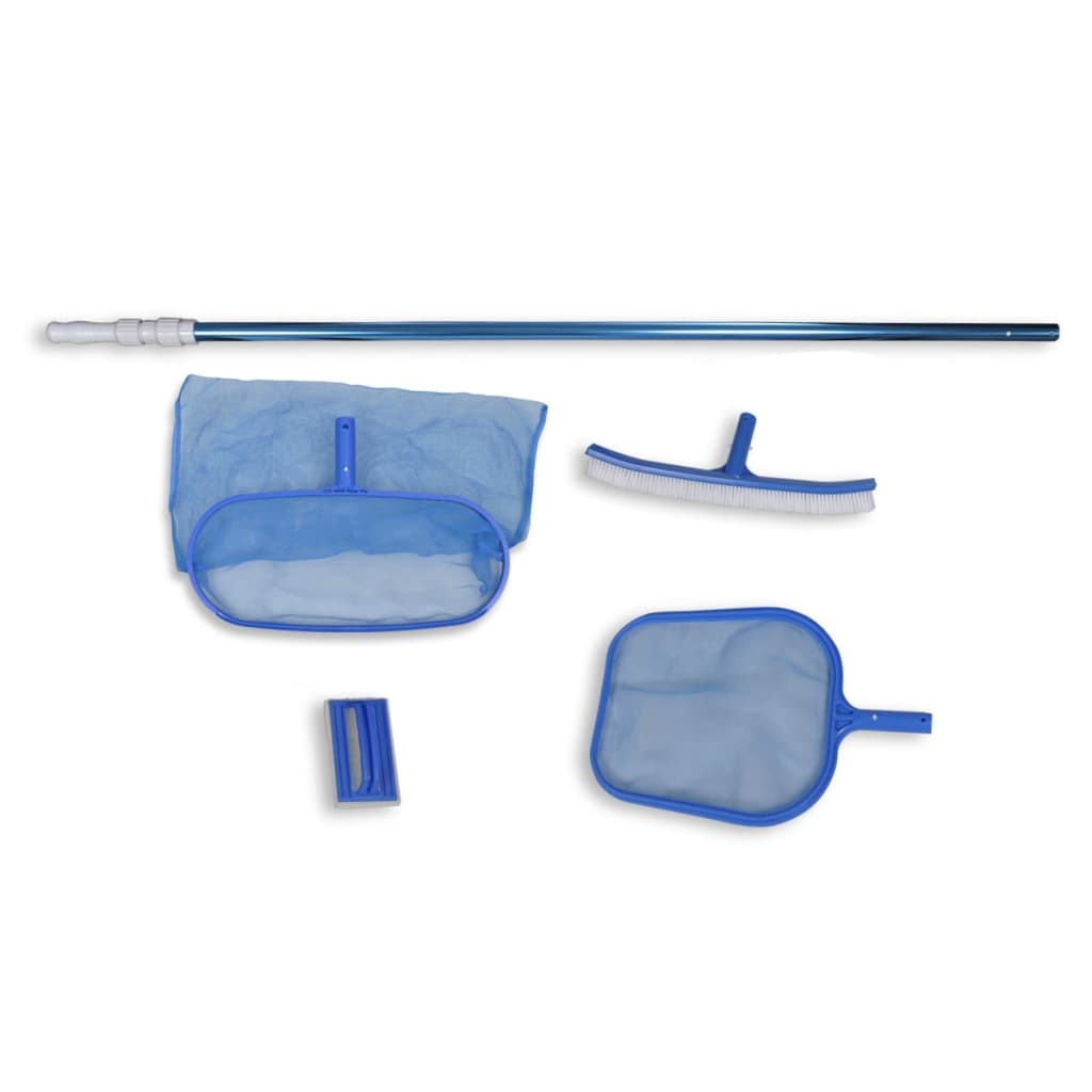 Vidaxl -Schwimmbad Set - 2 Netze, 1 Schrubber, 1 Pinsel + Teleskop Paal
