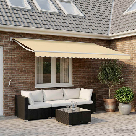 Vidaxl LaFeldoek 6x3 m Leinwand Crème