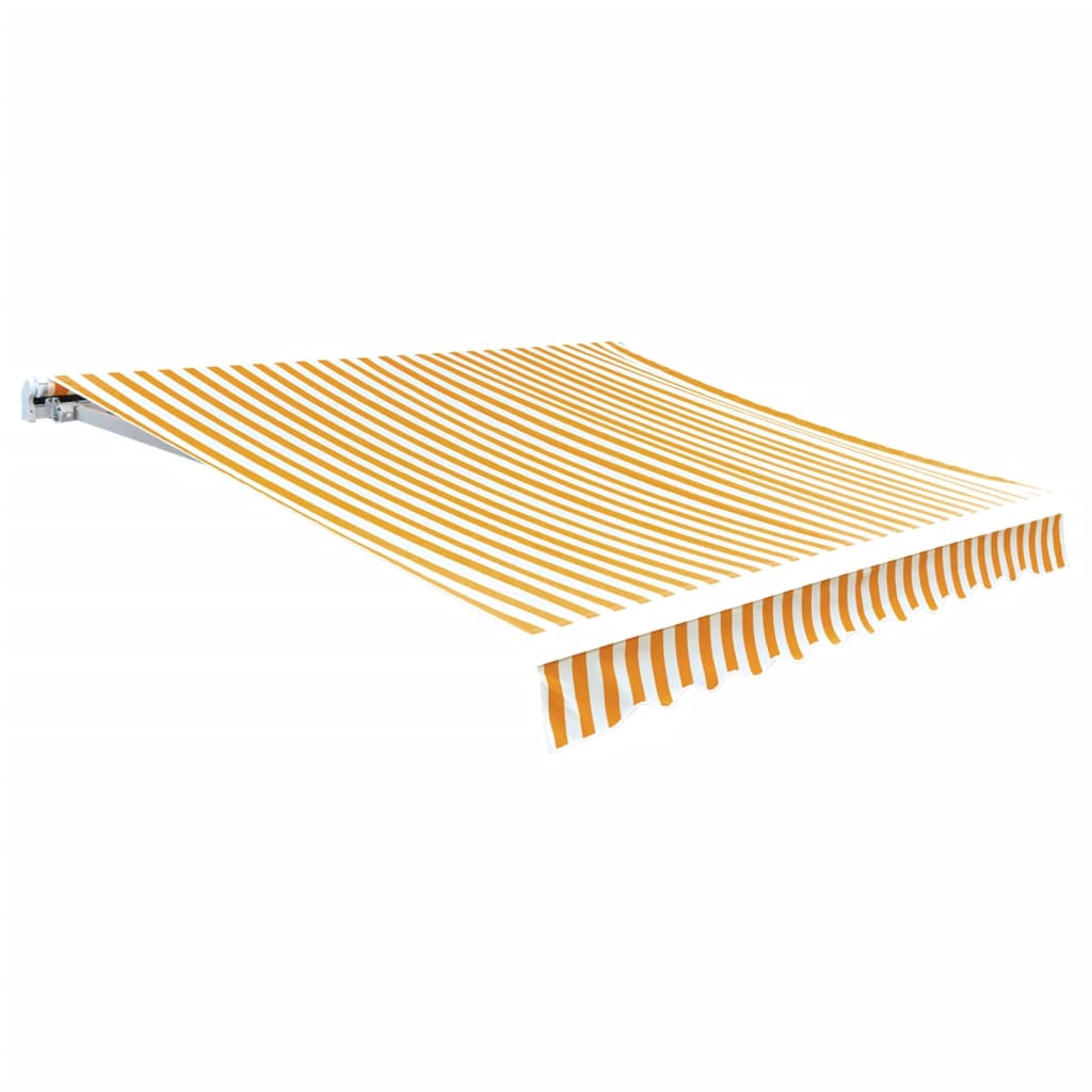 Vidaxl Luifeldoek 4x3 M Leinwand Sonnenblume Gelb und Weiß