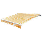 Vidaxl Luifeldoek 4x3 M Leinwand Sonnenblume Gelb und Weiß