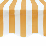 Vidaxl Luifeldoek 4x3 M Leinwand Sonnenblume Gelb und Weiß
