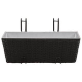 Vidaxl Balkon Anlage Bakken 2 St 50 cm Rattan Schwarz
