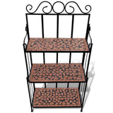 Vidaxl plantenstandaard met 3 verdiepingen mozaïek terracotta
