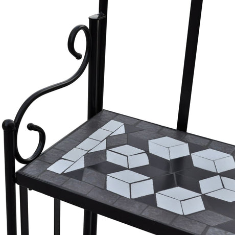 Vidaxl Pflanzenstandard Mosaikblau und Weiß