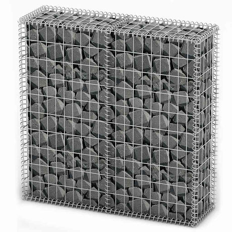 Vidaxl Schanskorf mit Deckel 100x100x30 cm verzinkter Draht