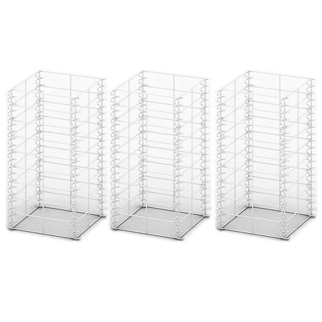 VIDAXL 3-teiliger Schans Korbset 25x25x50 cm verzinkter Draht