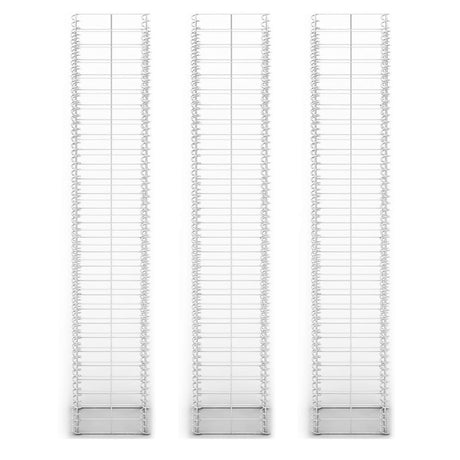 VIDAXL 3-teiliger Schans Korbset 25x25x150 cm verzinkter Draht
