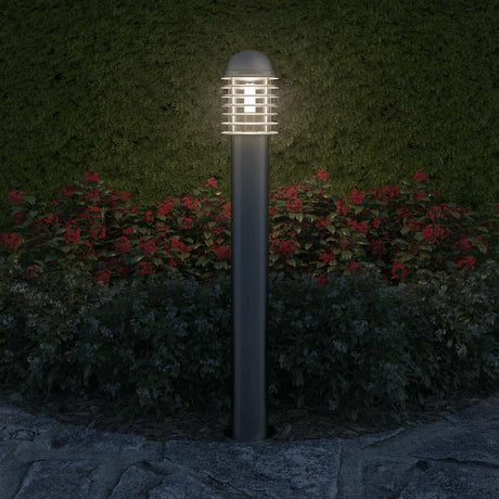 VIDAXL Zylindrische Edelstahl -LED -Gartenlampe