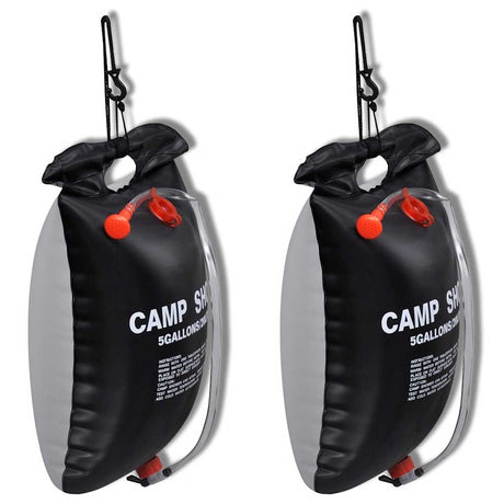 Vidaxl Campingschauer 2 St. Solar 20 l