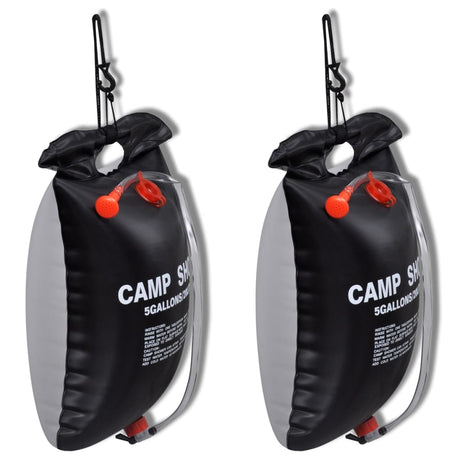 Vidaxl Campingschauer 2 St. Solar 20 l