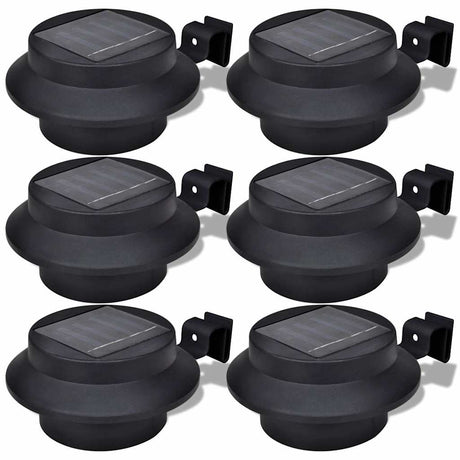 Vidaxl Solar Outdoor -Lampe Set 6 Teile schwarz