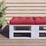 Vidaxl Palettenkissen 60 x 60 x 12 cm Stoffwein rot