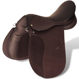 VIDAXL ECHTE LEDER-RIDE-NAHE 16 14 cm (5-in-1-Set, braun)