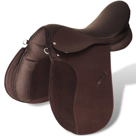 VIDAXL ECHTE LEDER-RIDE-NAHE 16 14 cm (5-in-1-Set, braun)