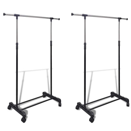 VIDAXL -Kleidungsständer verstellbar 2 STs mit 1 Hanging Rail