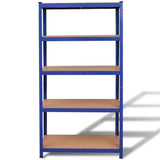 VIDAXL-LAGE RARK 5-layer Stahl und verarbeitetes Holzblau