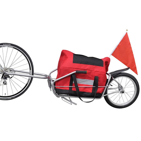 Vidaxl -Fahrradtransportanhänger mit 1 Rad und Aufbewahrungstasche
