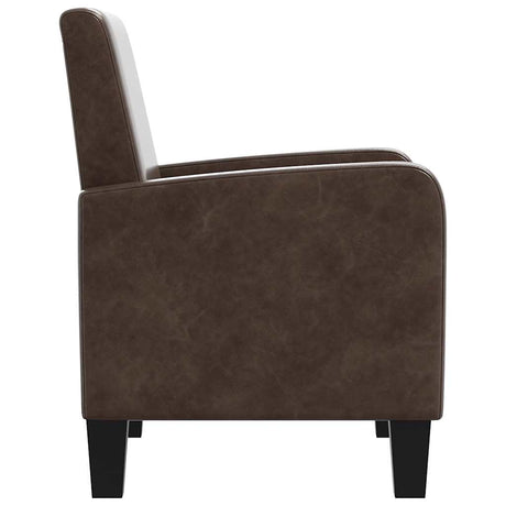 Vidaxl fauteuil kunstleer bruin