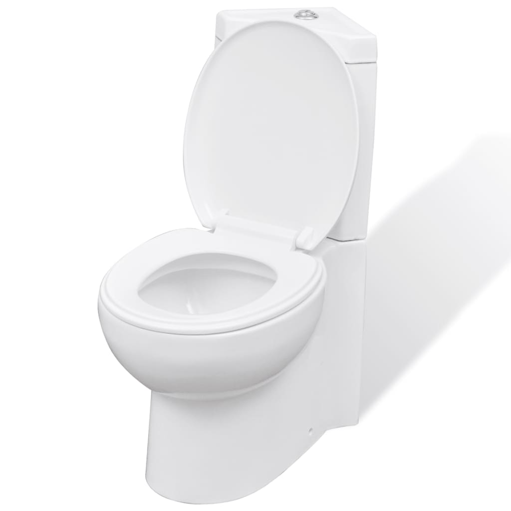 Vidaxl Toilettenecke Modell Keramik Weiß
