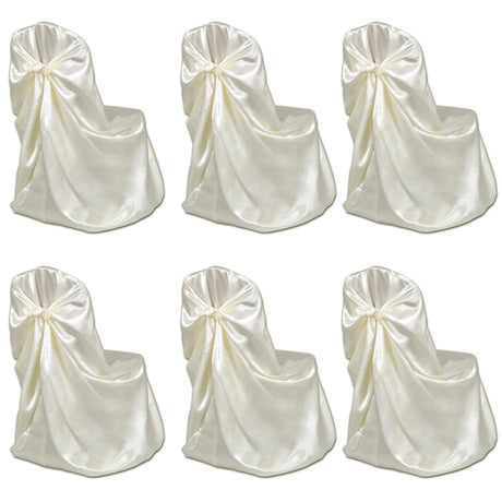 Vidaxl Hochzeitsstuhl Cover Creme (6 Stücke)