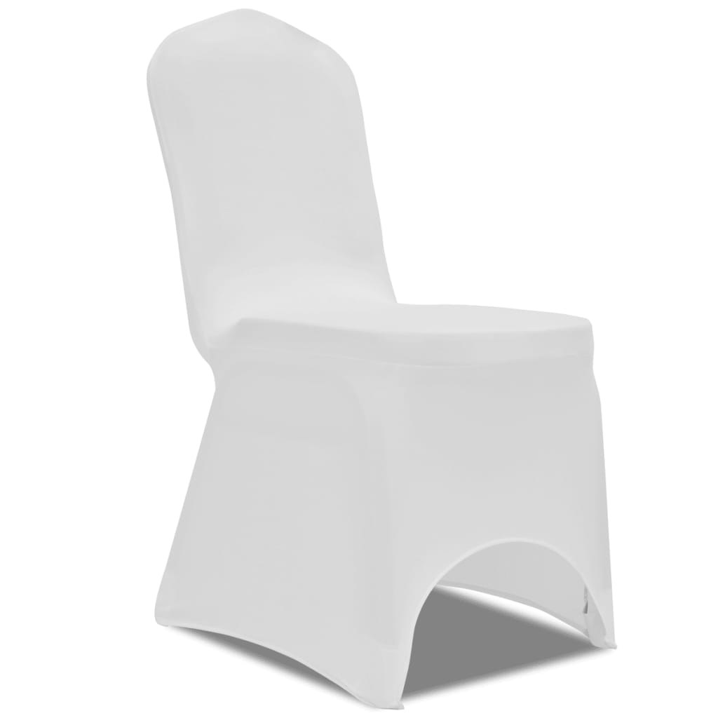Vidaxl Stuhl Cover Stretch White (6 Stücke)