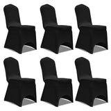 Vidaxl Stuhl Cover Stretch Black (6 Stücke)