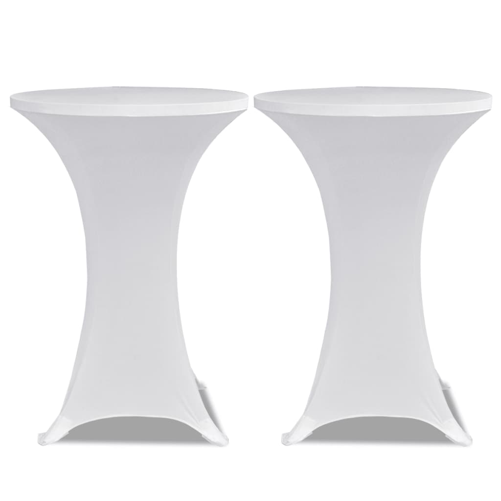VIDAXL STIBLE TABEL COUNDET Ø60 cm Weiß (2 Stücke)