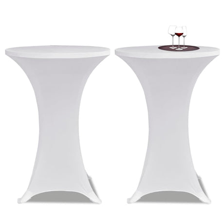 VIDAXL STIBLE TABEL COUNDET Ø60 cm Weiß (2 Stücke)