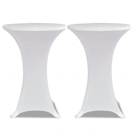 VIDAXL STIBLE TABEL COUNDE DEST Ø70CM Weiß (2 Stücke)