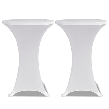 VIDAXL STIBLE TABEL COUNDE DEM Ø80CM Weiß (2 Stücke)