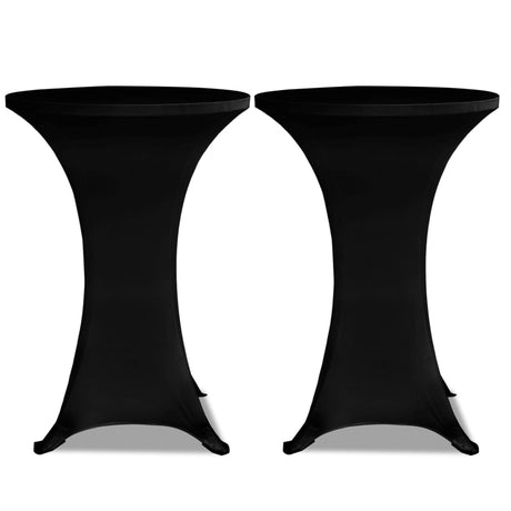 VIDAXL STIBLE Tischabdeckung Ø70cm schwarz (2 Stücke)