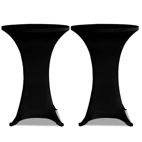 VIDAXL -Standtisch deckt 2 ST Stretch Ø80 cm schwarz ab