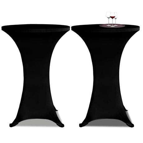 VIDAXL -Standtisch deckt 2 ST Stretch Ø80 cm schwarz ab