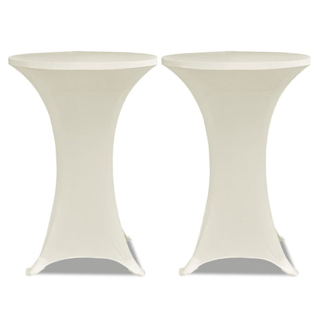 VIDAXL STIBLE TABEL COUND Ø70 cm Creme (2 Stücke)
