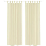 VIDAXL -Vorhänge 2 ST Translucent 140x225 cm Crème