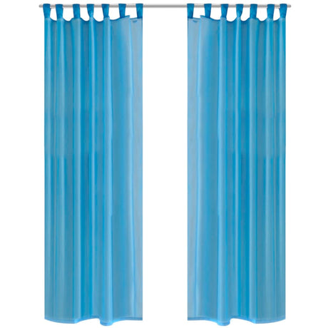 Vidaxl Vorhang türkis 140x175 cm (2 Stücke)