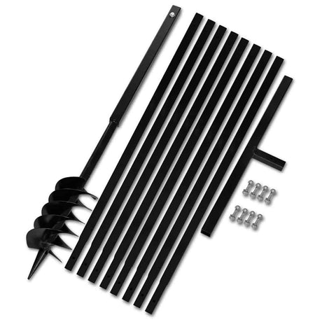 VIDAXL -Bodenbohrer mit 120 mm und Erweiterungen 9 m
