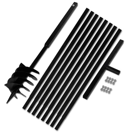 VIDAXL MOREPRAIL mit Griff 180 mm und Erweiterungen 9 m (Stahl)