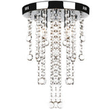 Vidaxl Deckenlampe mit Kristallperlen Metallweiß