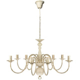 Vidaxl Kronleuchter weißes Metall 8 x E14 Lampen