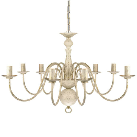 Vidaxl Kronleuchter weißes Metall 8 x E14 Lampen