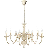 Vidaxl Kronleuchter weißes Metall 8 x E14 Lampen