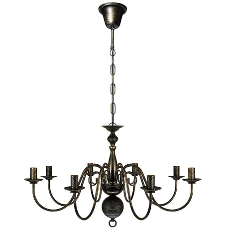 Vidaxl Kronleuchter Black Metal 8 x E14 Lampen