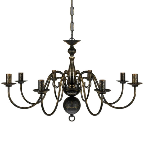 Vidaxl Kronleuchter Black Metal 8 x E14 Lampen