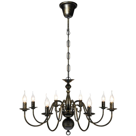 Vidaxl Kronleuchter Black Metal 8 x E14 Lampen